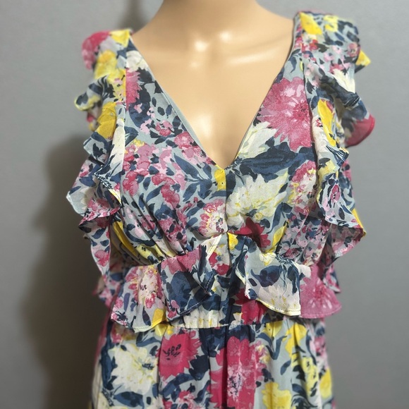 Nwot LC a Lauren Conrad ruffled tie back dress size xs - Picture 2 of 10